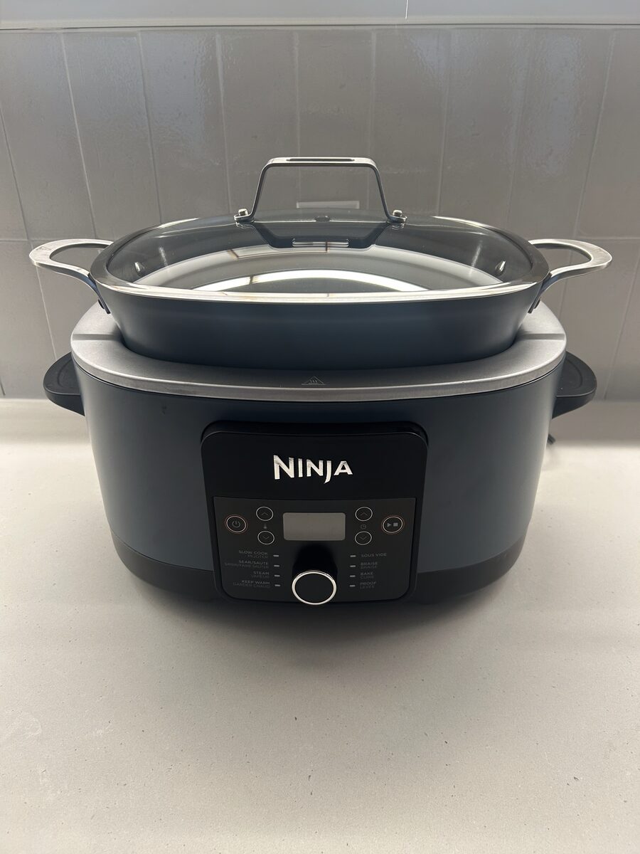 Ninja 8-in-1 slow cooker on the kitchen counter